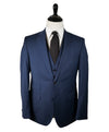 VIA NAPOLEONE 1980 - Cobalt Blue Three Piece Suit ZIGNONE Wool - 40R