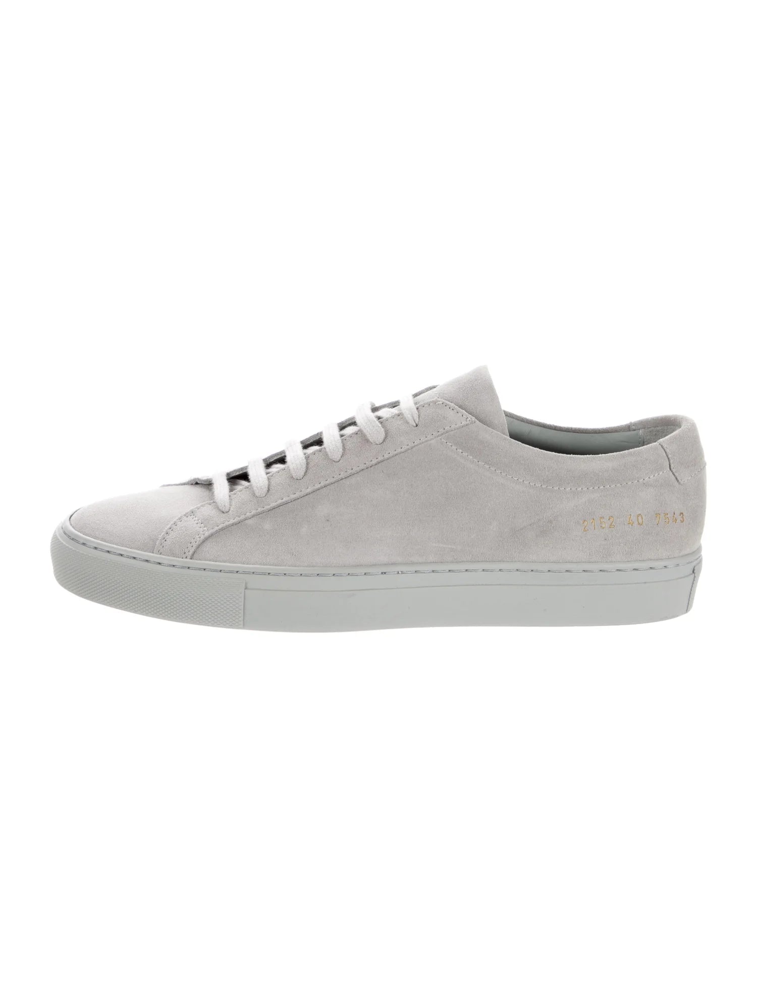 $420 COMMON PROJECTS - "Achilles" Gray Suede Sneakers - 10 US (43EU)