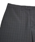 YVES SAINT LAURENT - Gray Bold Check Wool Super 120’s Dress Pants  - 33W
