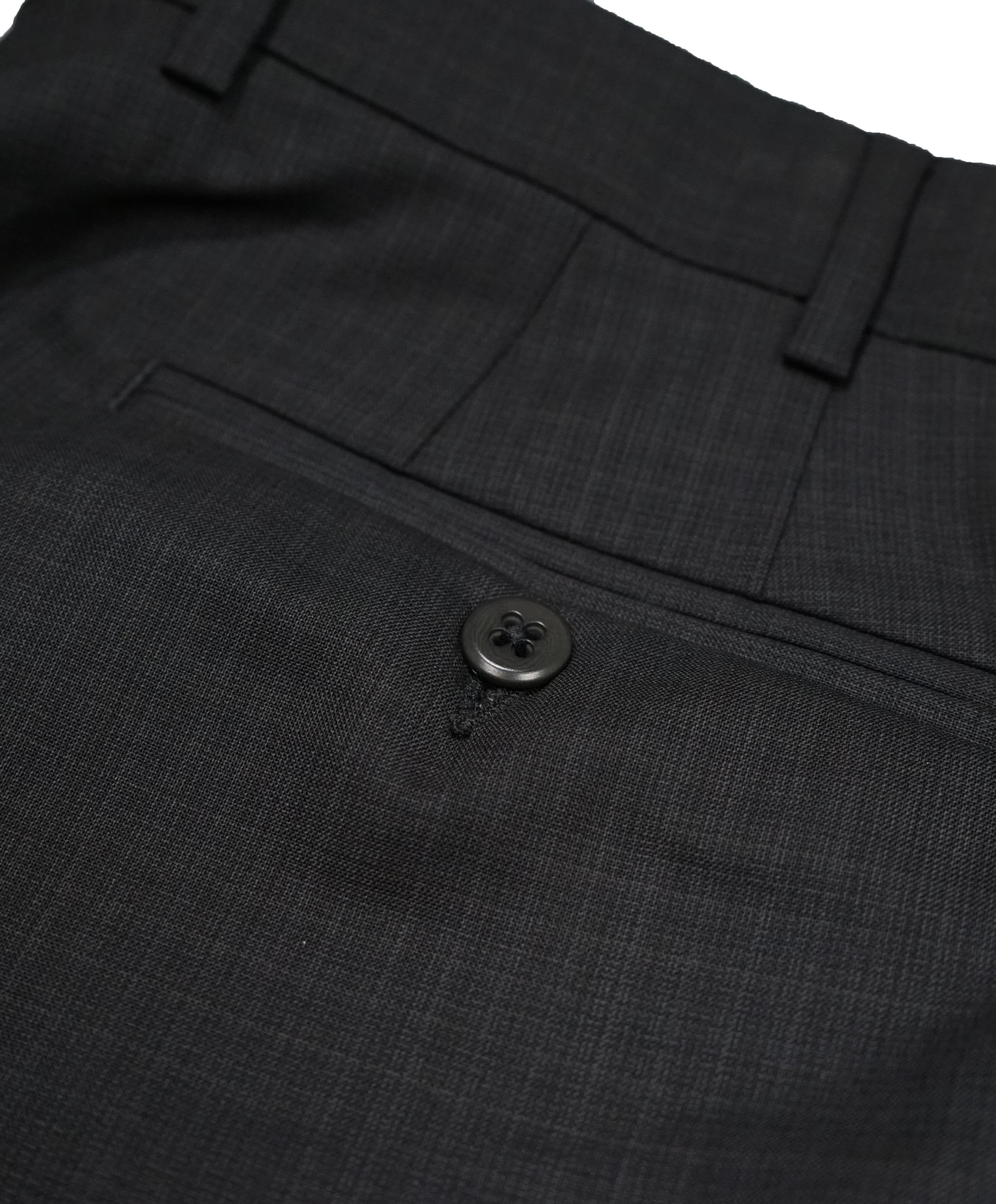 ZANELLA - Gray Tonal Plaid Check “TODD” Flat Front Dress Pants - 34W