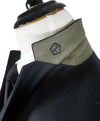 Z ZEGNA- Black With White Fleck Logo Collar Blazer - 38S