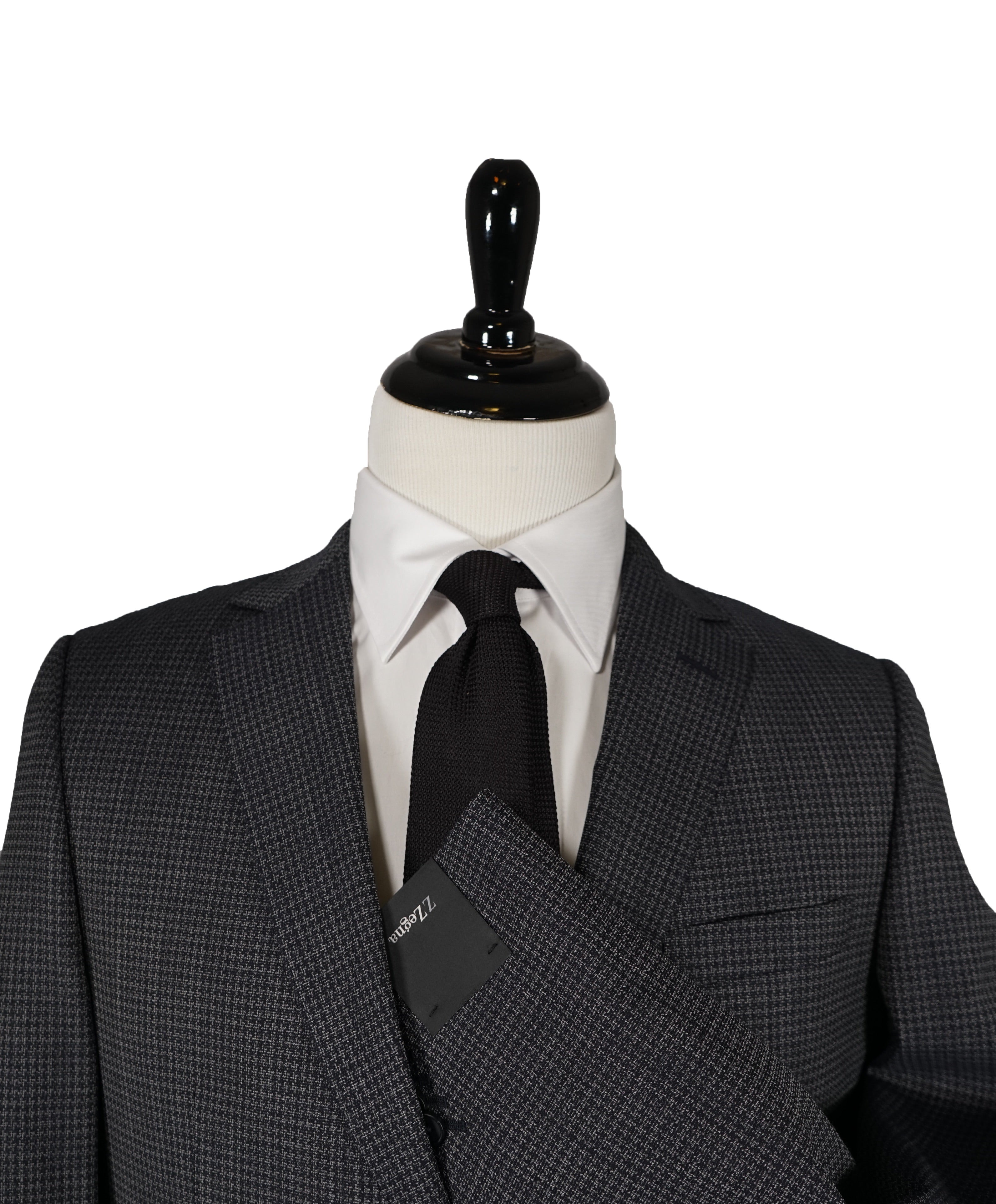Z ZEGNA - Houndstooth Gray Blazer - 42R