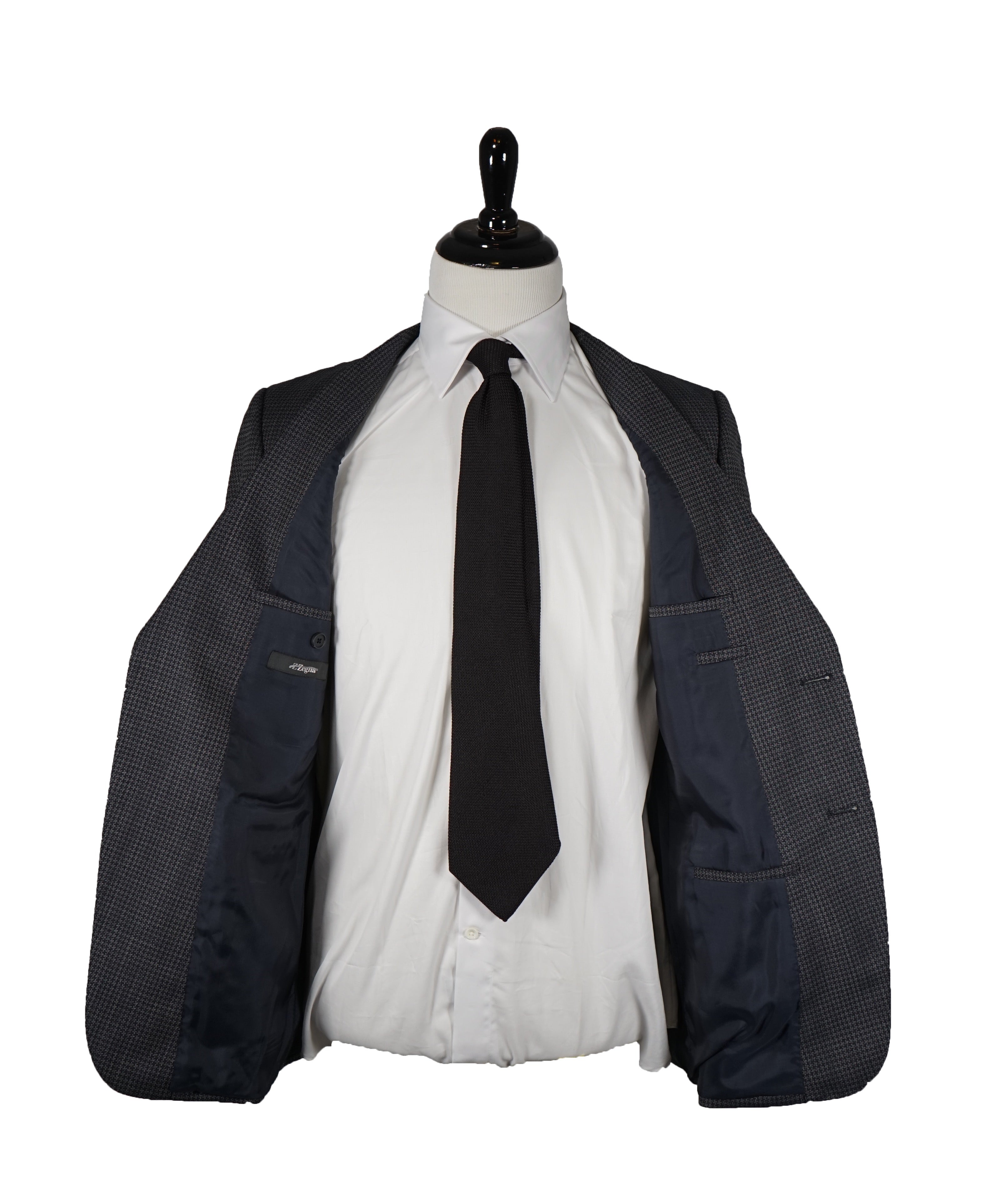 Z ZEGNA - Houndstooth Gray Blazer - 42R