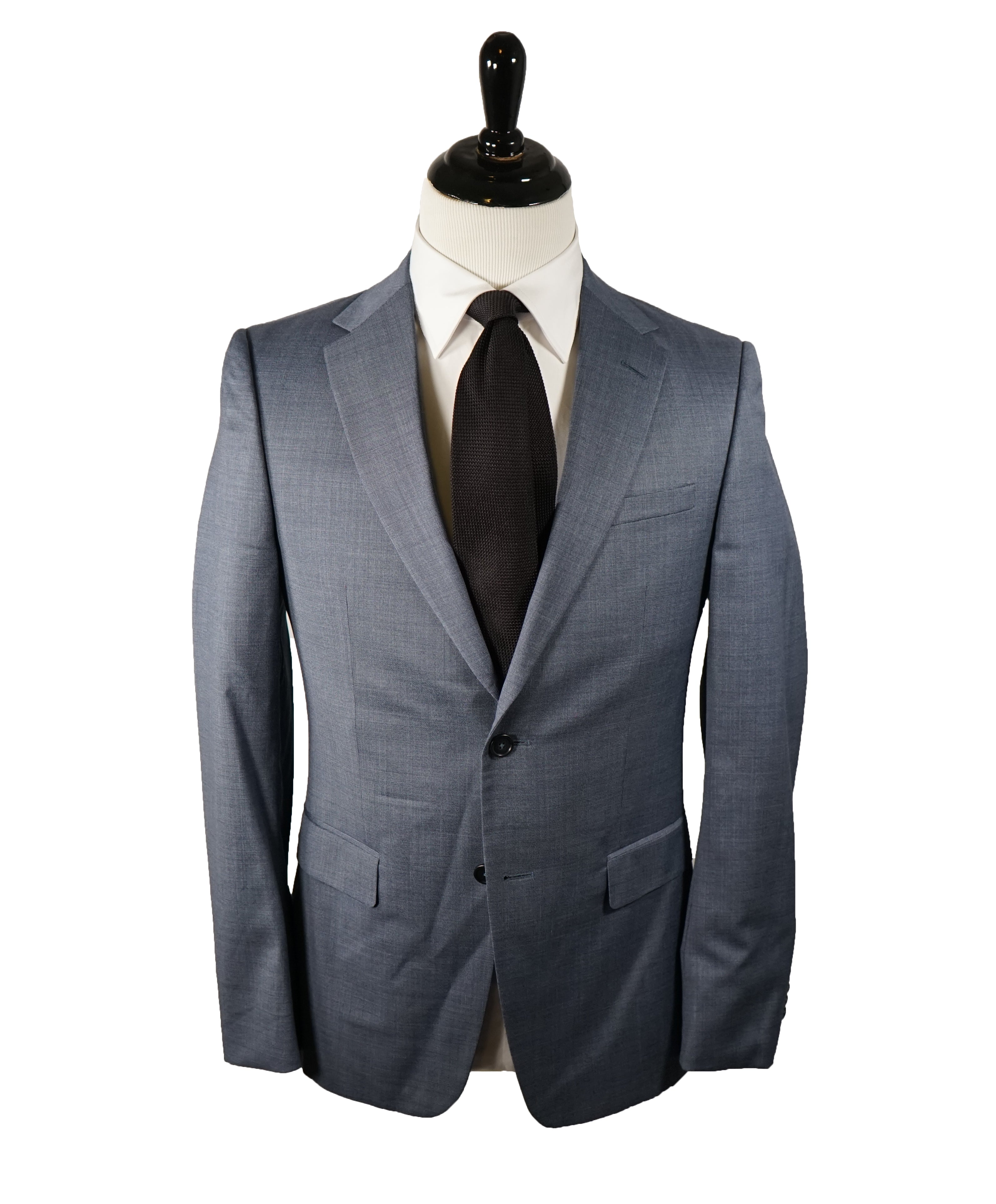 Z ZEGNA - Medium Blue Birdseye Suit - 38R