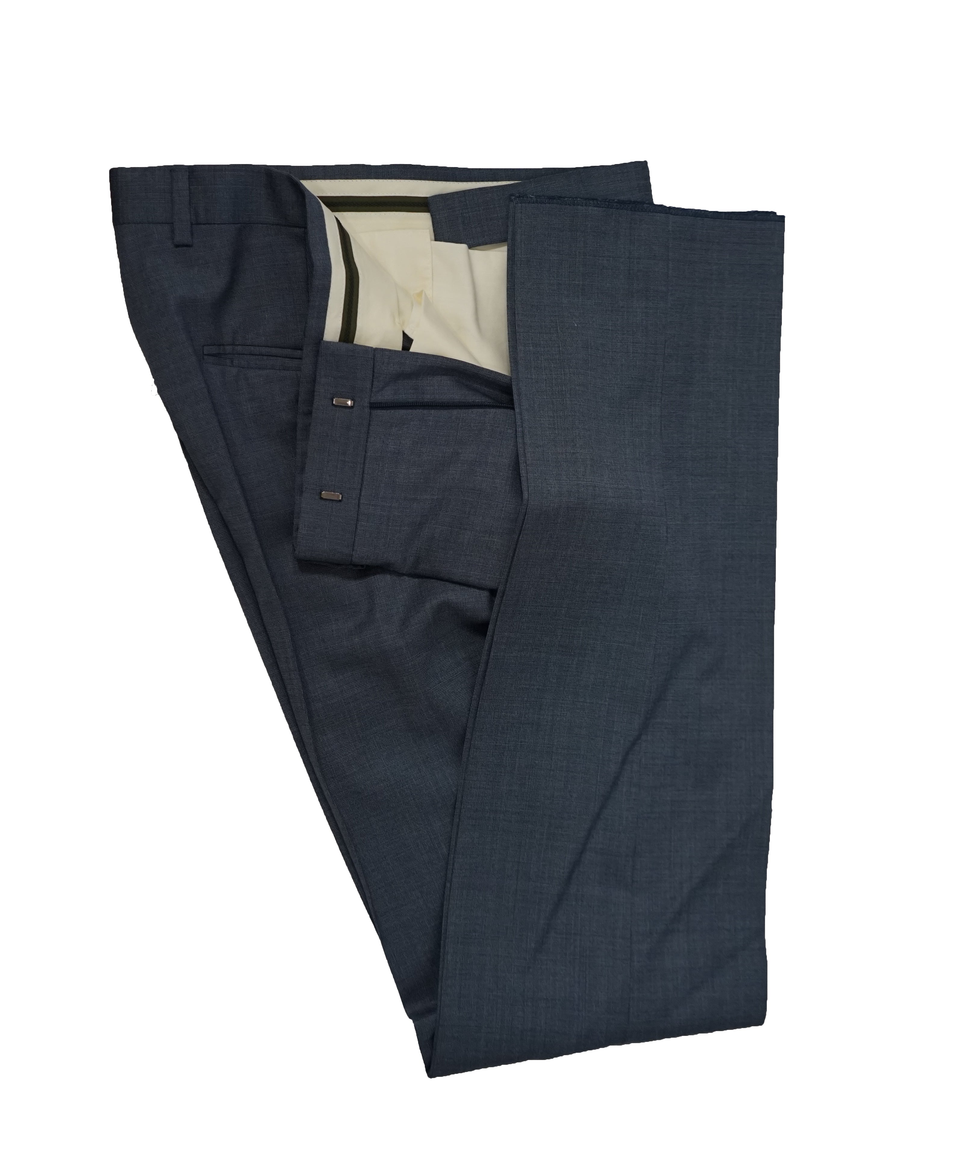 Z ZEGNA - Medium Blue Birdseye Suit - 38R