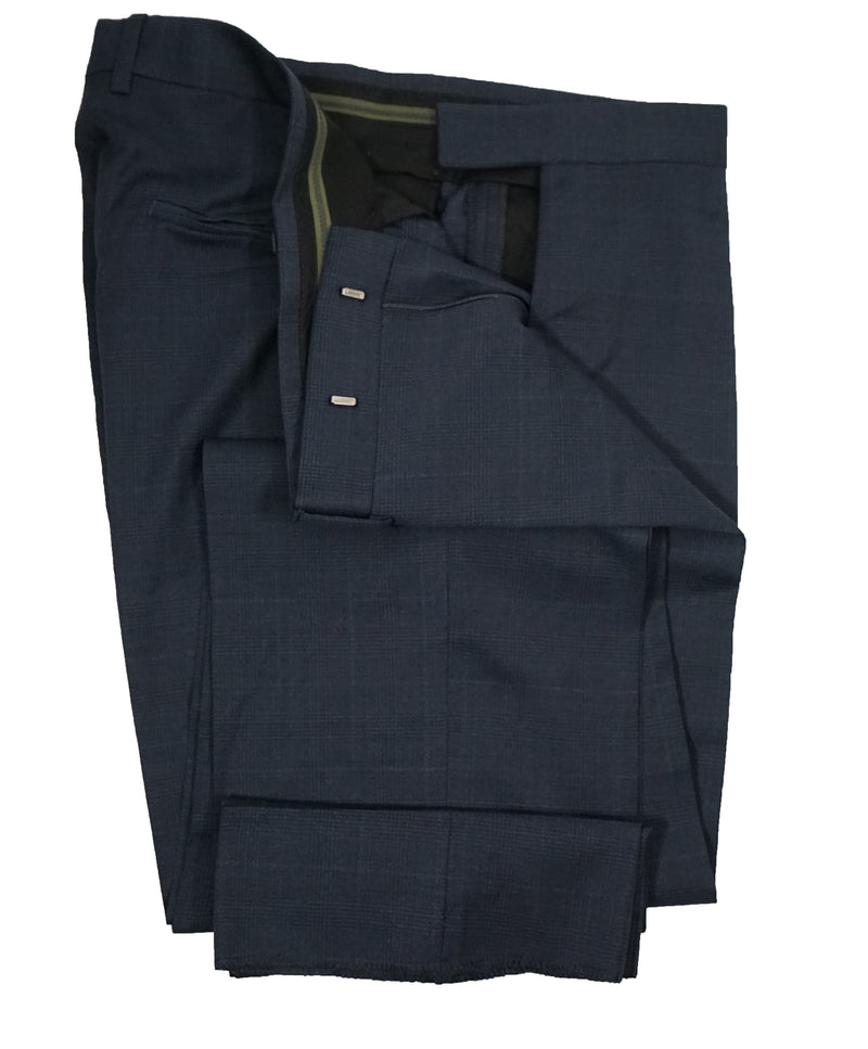 Z ZEGNA - Blue Bold Prince of Wales Check Drop 8 Slim Wool Suit - 44R