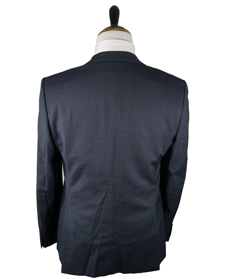 Z ZEGNA - Blue Bold Prince of Wales Check Drop 8 Slim Wool Suit - 42R