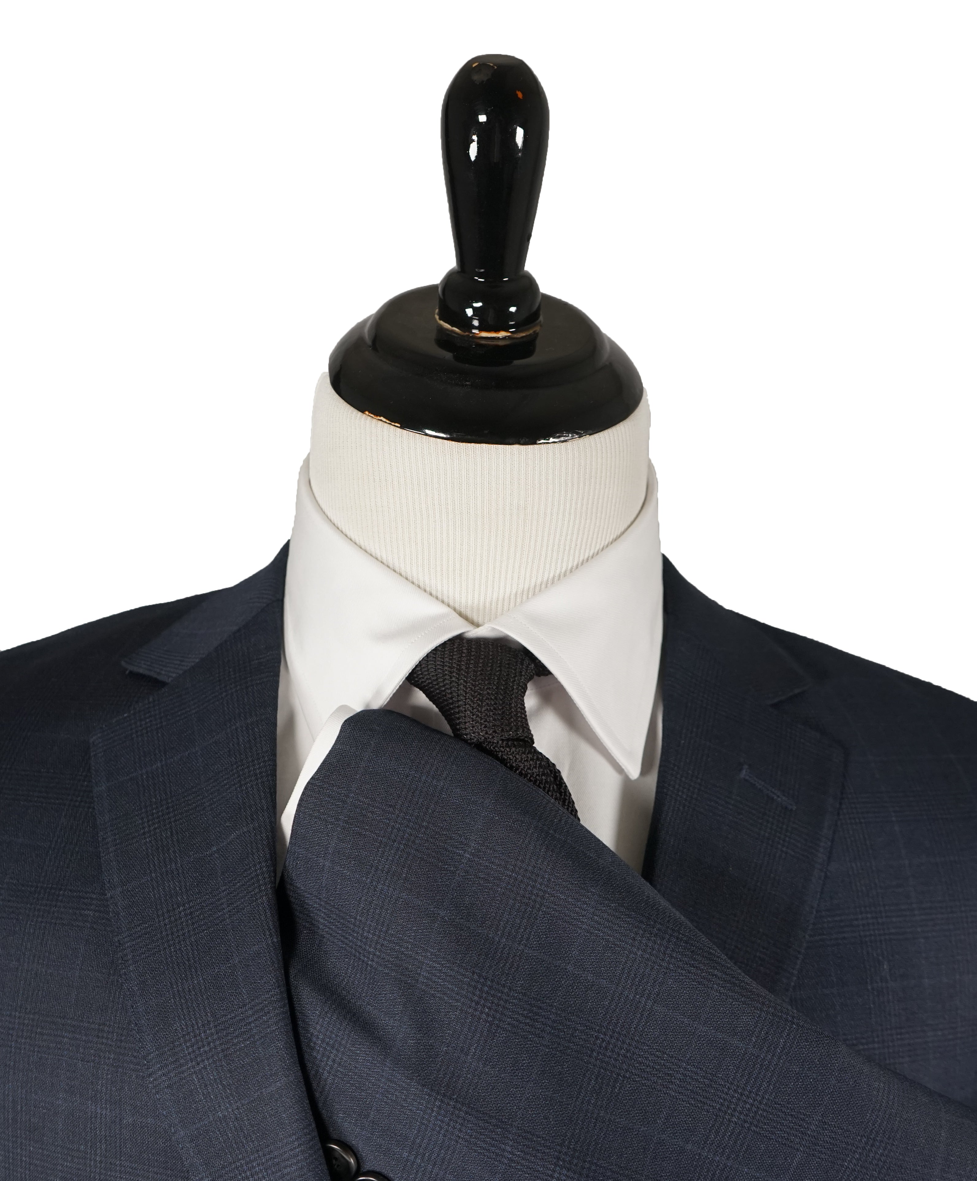 Z ZEGNA - Blue Bold Prince of Wales Check Drop 8 Slim Wool Suit - 42R
