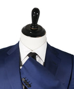 Z ZEGNA - Cobalt Blue Textured Fabric Drop 8 Wool Suit - 40R