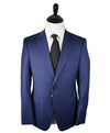 Z ZEGNA - Cobalt Blue Textured Fabric Drop 8 Wool Suit - 36R