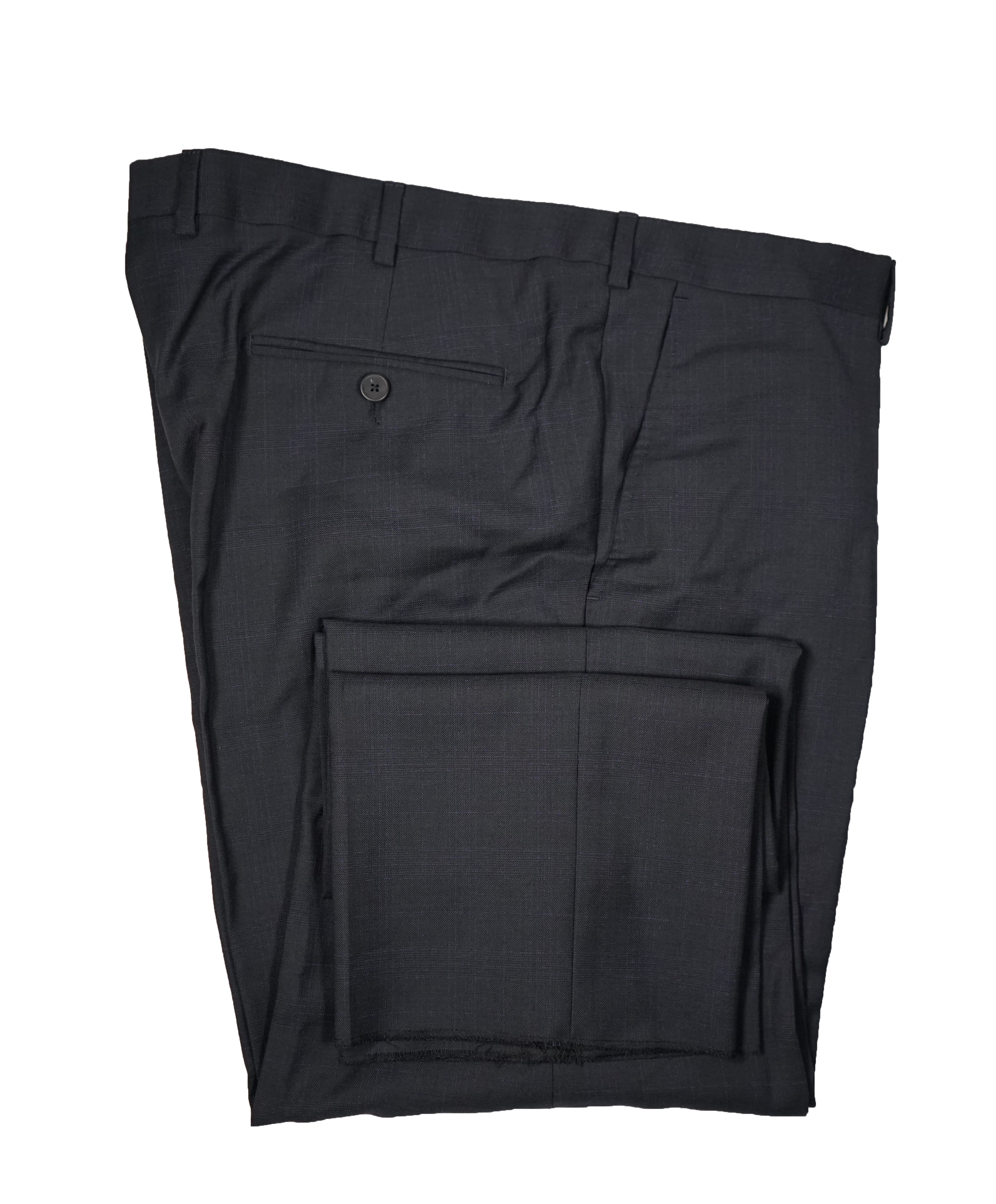 Z ZEGNA - Gray & Purple Plaid Check Flat Front Dress Pants - 38W