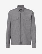 $595 CORNELIANI - Cotton Gray Circle Shirt Jacket Coat - 42 US (52EU) Large