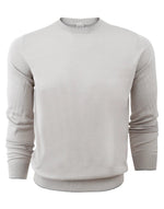 $495 ELEVENTY - Fine Gauge WOOL/SILK Gray Tipped Crewneck Sweater- S