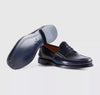GUCCI - Blue leather penny loafers - 8.5UK 9US
