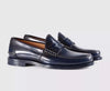 GUCCI - Blue leather penny loafers - 8.5UK 9US