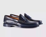 GUCCI - Blue leather penny loafers - 8.5UK 9US