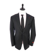 ISAIA - Solid Black *Closet Staple* CORAL PIN 160's "AQUASPIDER" Suit  - 48L