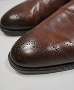 $995 KITON - Brown Brogue Single Monk Strap Loafers RARE!! - 10.5US 2017!