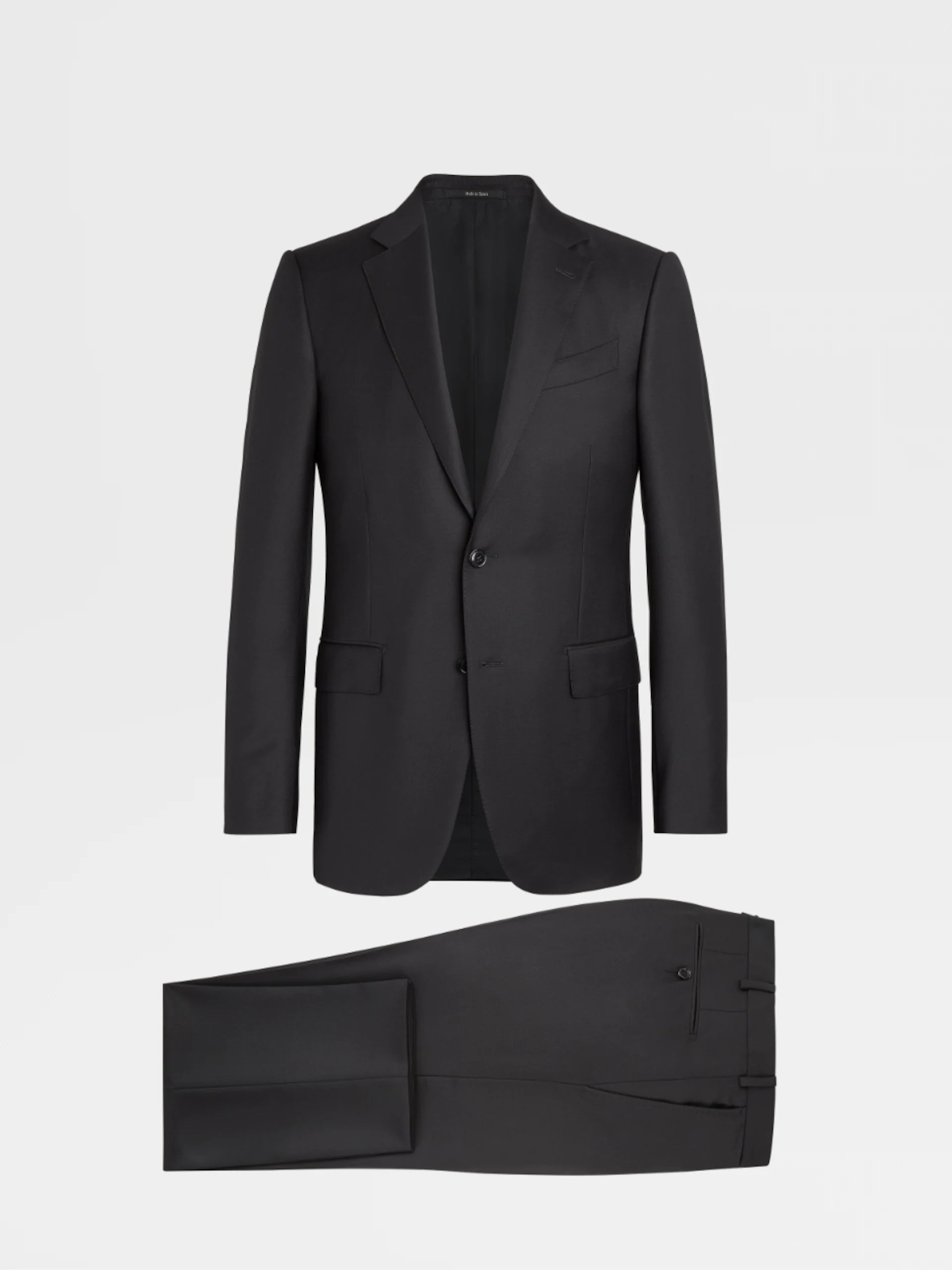 $3,995 ERMENEGILDO ZEGNA -"TROFEO" MILANO Black CLOSET STAPLE Suit - 42R