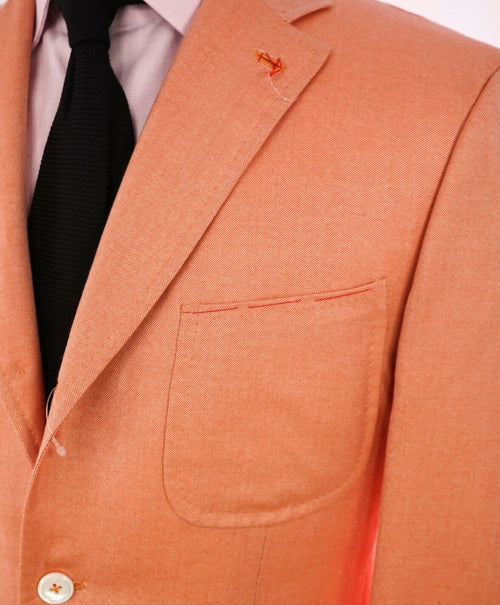 $4,995 ISAIA - 97% CASHMERE Orange "AquaCashmere" Orange Summer Blazer - 40R