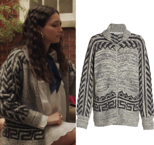 $695 RAG & BONE - "COWICHAN" ALPACA WOOL Fair Isle Cardigan Sweater - XS