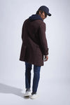 $2,195 ELEVENTY - Brown Burgundy Cashmere Wool Blend Coat - 44 US (54EU)